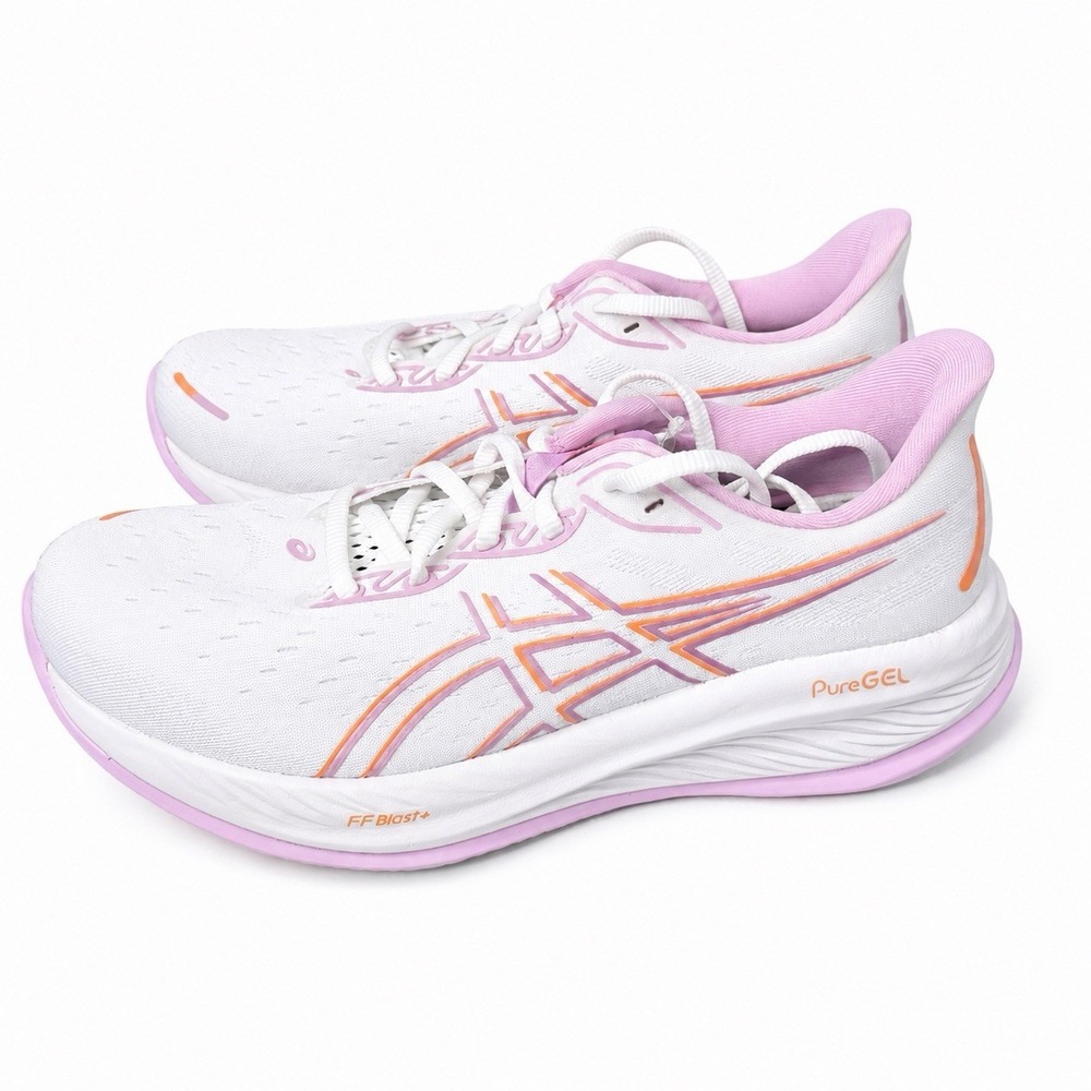 ASICS GEL-Cumulus 26 White Light Ube 1012B599-103 Women's Size 9.5 Running Shoes